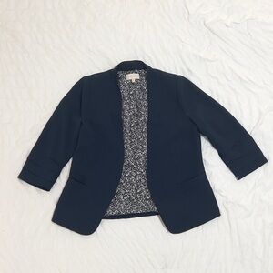 Dark Teal Blazer Fully Floral Lined | SP